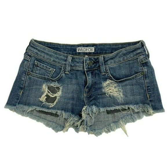 Wildfox Pants - Wildfox 25 Jean Shorts Vintage Y2K Distressed Mini Womens Denim Cut Off